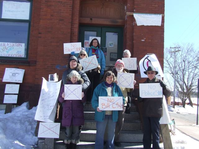 Protesters preparing to march on Main St.