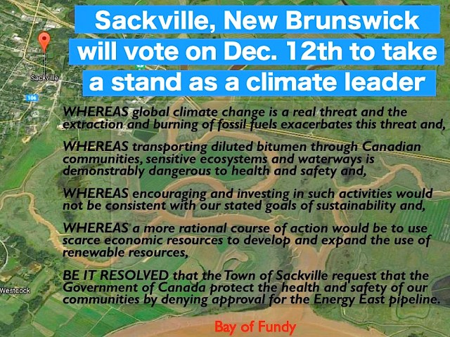 Bill Evans's draft motion. ---Sackville, No Energy East